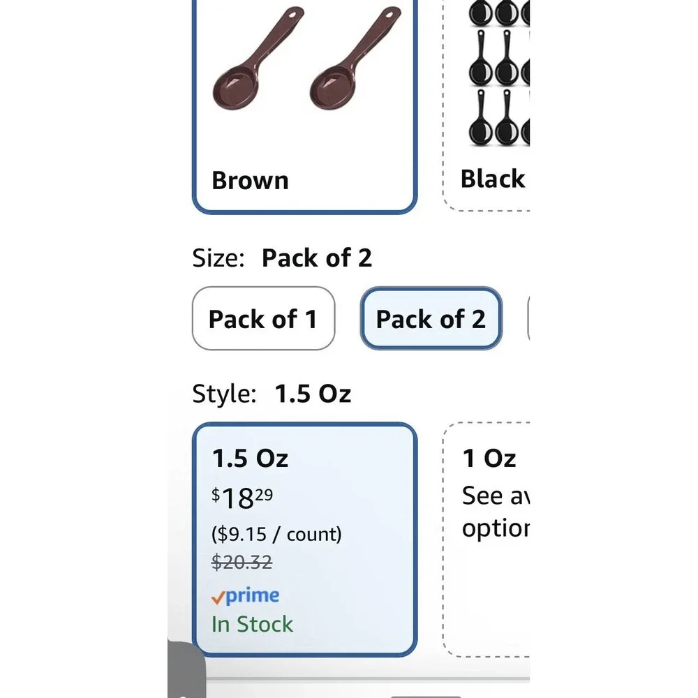 Lot of 4 Carlisle 492201 Measure Miser 1.5 Oz. Portion Control Spoon 44ml Brown